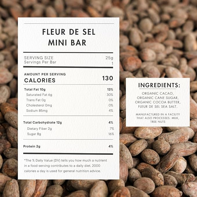 Ritual Chocolate Fleur de Sel Mini Bars 8-Pack – 70% Dark Chocolate with Fine French Sea Salt – Artisan Bean-to-Bar 25g Each