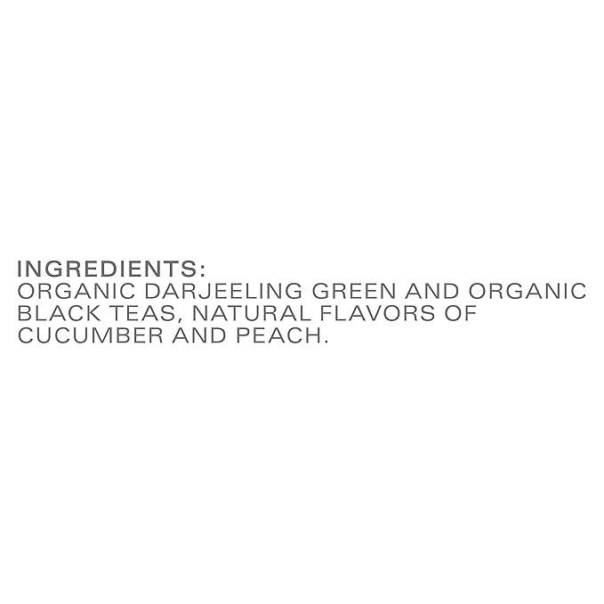 TAZO Organic Peachy Green Tea Bags Green &amp Black Tea Blend with Sweet Peach Flavor Caffeinated Tea 120 Total Bags (20ct - Pack of 6)