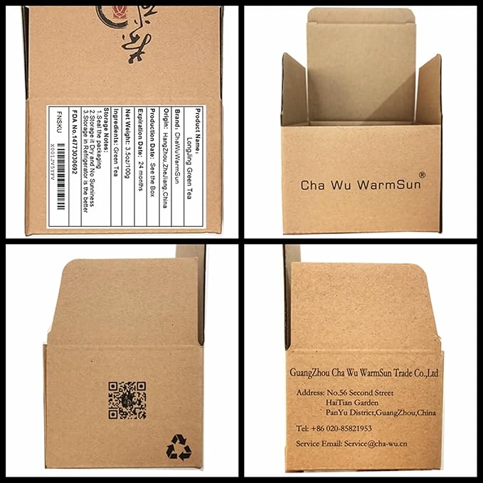 ChaWuWarmSun [A] LongJing Green Tea3.5oz/100gChinese Dragon Well Green Tea Loose Leaf