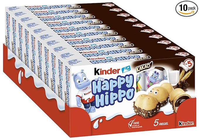 Kinder Happy Hippo 5 Piece 3.5 Ounces (Pack of 10)