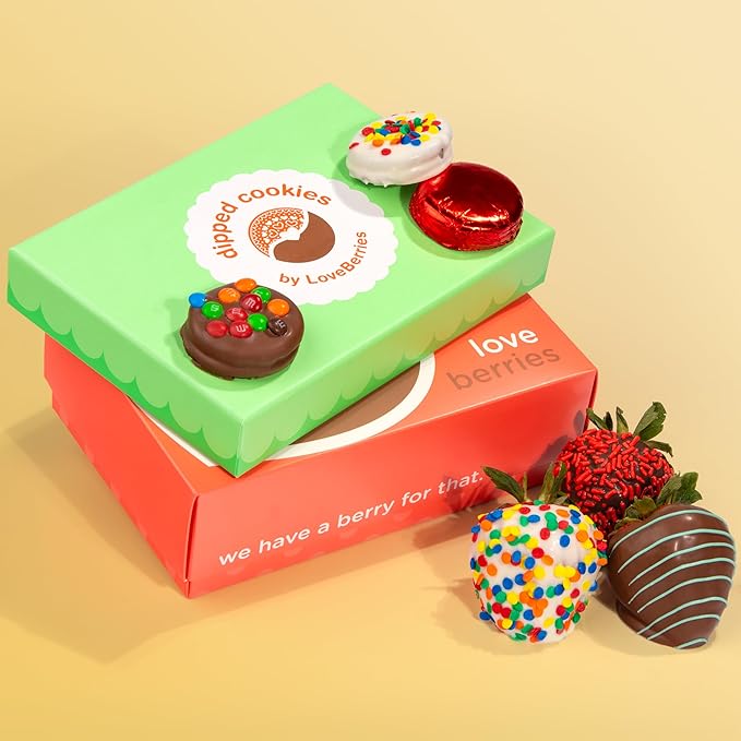 Birthday Chocolate Covered Strawberries &amp Chocolate Dipped Sandwich Cookies