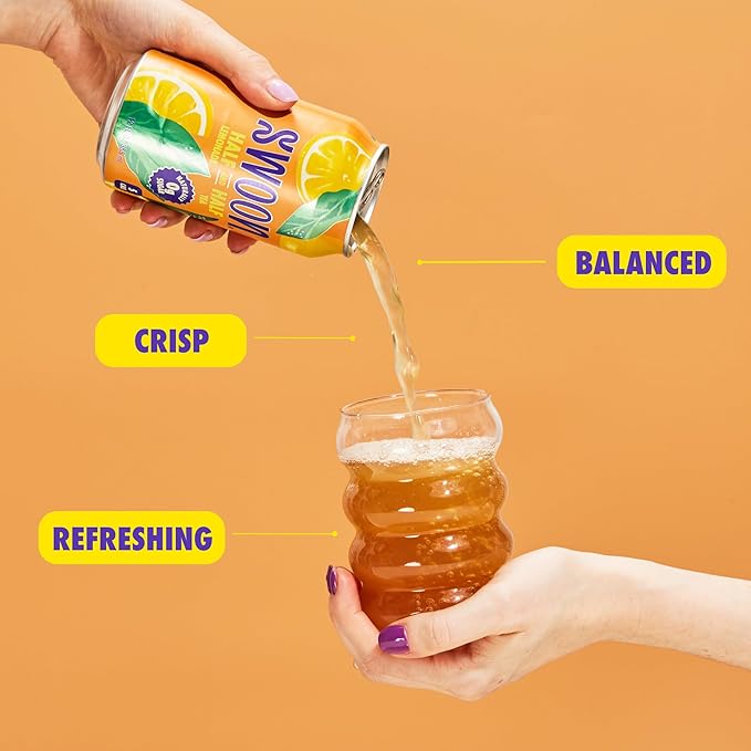 Swoon Half Unsweetened Iced Tea &amp Half Lemonade - Low Carb Gluten Free Keto &amp Paleo-Friendly - Natural Lemon Juice Concentrate and Organic Black Tea Sweetened by Monk Fruit and Stevia (Pack