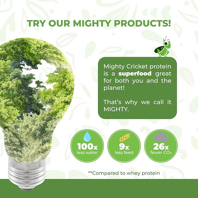 Mighty Cricket Protein Powder. 20g Clean Prebiotic Cricket Protein. No Sugar Low Carbs Gluten &amp Dairy Free. Keto &amp Paleo 100% Natural Ingredients. Vanilla 2 lb (Pack of 2)