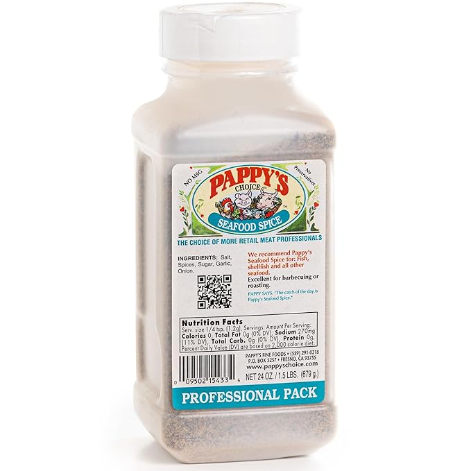 Pappy's Seafood Spice - Perfect Seasoning for Grilled Fish Shrimp Crab Lobster and Seafood Boils | Ideal for Blackened Fried and Baked Seafood Dishes