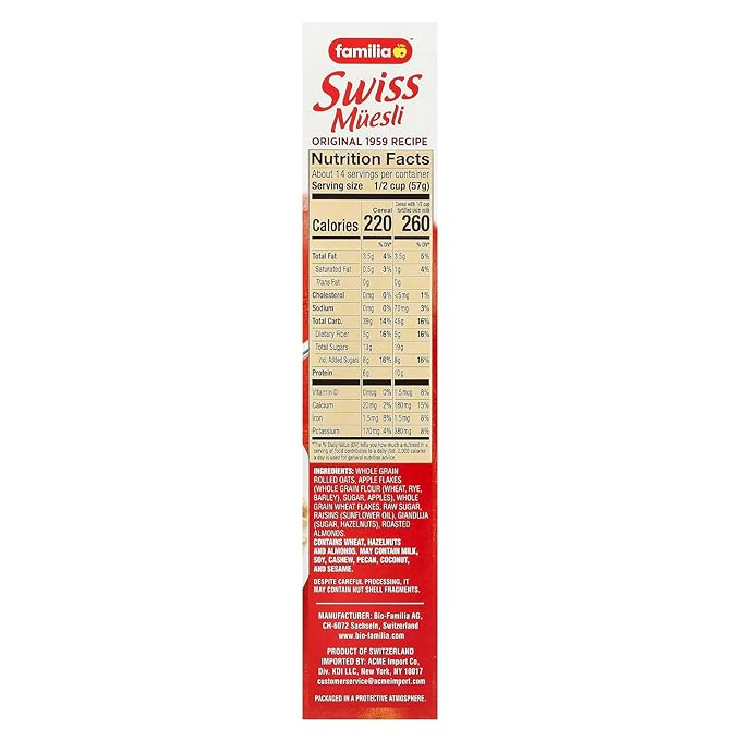 Familia Swiss Muesli Original Cereal 29 oz (Pack of 6)