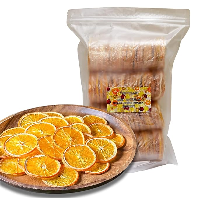 TXDYNLLK Dried Orange Slices 17.6oz(500g) Dehydrated Oranges for Vibrant Cocktails Festive Christmas Decor Aromatic Candles Creative Crafts-Citrus Wheels Perfect for Flavorful Fruit Tea