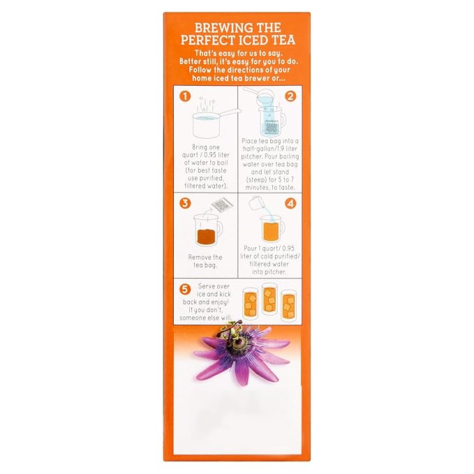 China Mist Passion Fruit Black Tea Bags for Iced Tea (3 Pack)