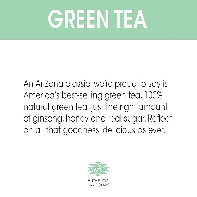 AriZona Green Tea with Ginseng and Honey 20 Fl Oz (Pack of 24)
