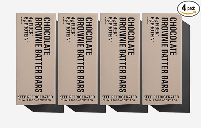 Mid-Day Squares Brownie Batter Protein Chocolate Bars 1.16 Oz each 4 Packs (48 Squares) | Made with Real Chocolate 6g Plant Protein 4g Fiber Gluten Free Plant-Based