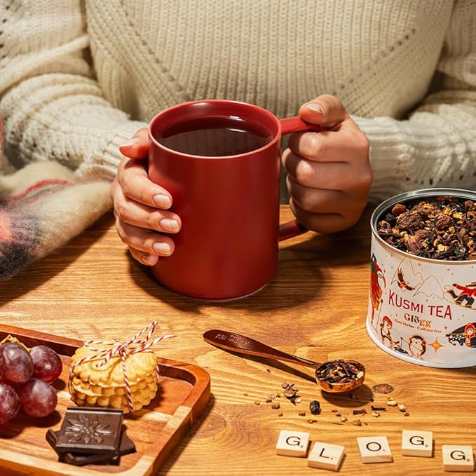 Kusmi Tea - Glögg Christmas Tea - Blend of Organic Hibiscus Fruits and Spices - Box of 423 oz Loose Leaf Tea - Limited Christmas Edition (Winter Sports)