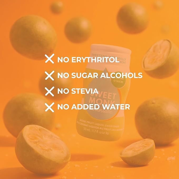 SweetMonk - 100% Pure Original Monk Fruit Sweetener Liquid Sugar Substitute - 50ml | No Water Added MonkFruit Extract | 0 Calorie Keto Friendly MonkFruit Drops | Vegan Gluten Free | No Stevia (3-pack