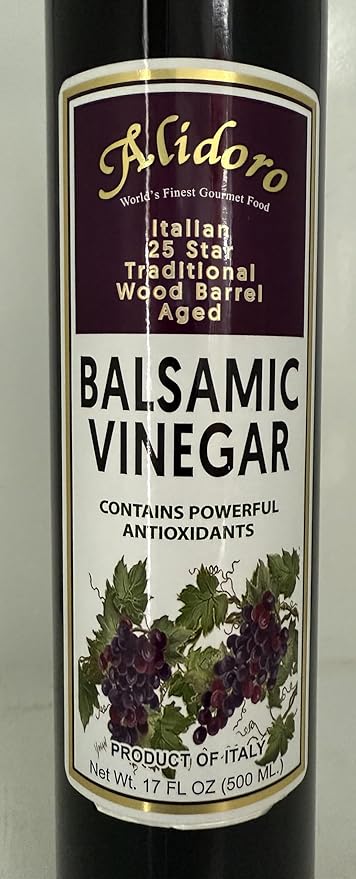 25 Star Wood Barrel Aged Traditional Style Balsamic Vinegar Include (PACK of 4).