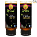 Bee Wild 100% Pure Raw Organic Unfiltered Honey - Wildflower 12 ounce Pack of 2
