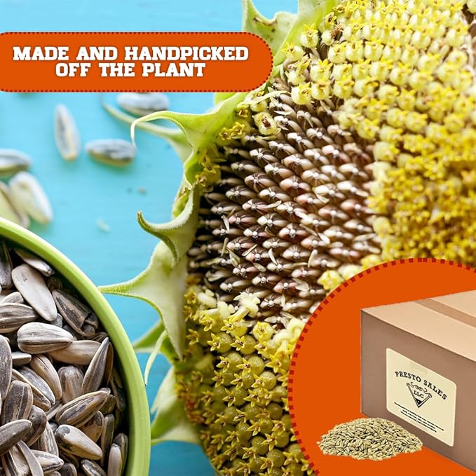 Sunflower Seeds Raw Shelled Premium Kitchen User Friendly Vegan Packed in 10 lbs. (160 oz.) resealable pouch bag by Presto Sales LLC