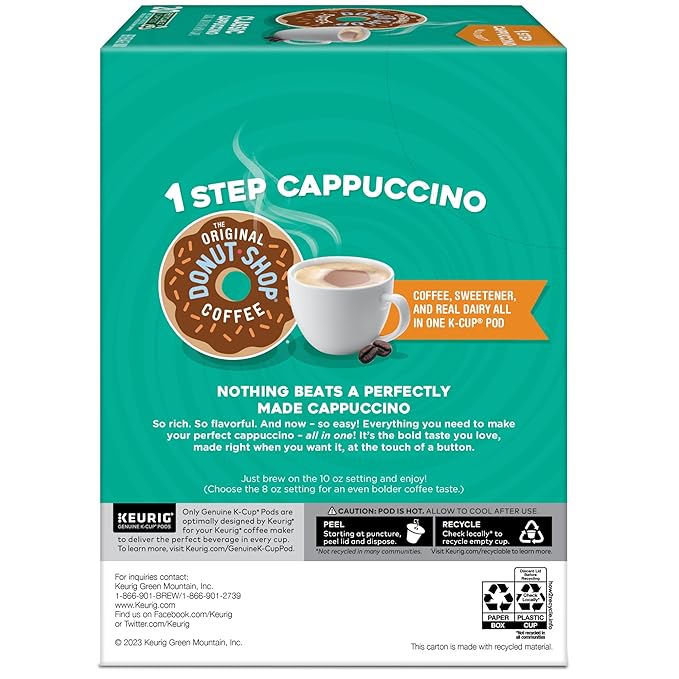 The Original Donut Shop -Step Classic CappuccinoKeurig -Serve K-Cup Pods20 Count (Pack of 2)