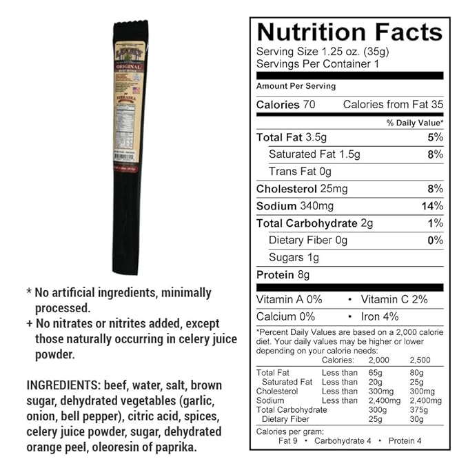 Lucky Beef Jerky - 1.25oz Sticks (Original 12 Pack)