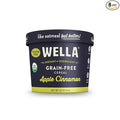 Wella Cereal Oatmeal Alternative Gluten-Free Breakfast Hot Cereal Grain-Free Paleo Organic Vegan High Protein Superfood Plant-Based Non-GMO Low in Net Carbs Single-Serve Cups Apple Cinnamon Flav