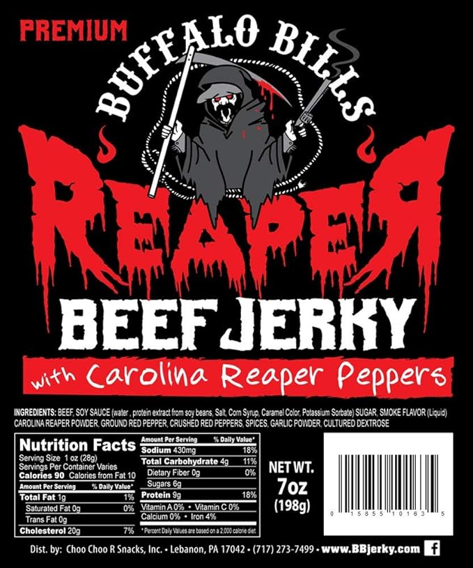 Buffalo Bills Premium Reaper Beef Jerky 7oz Pack