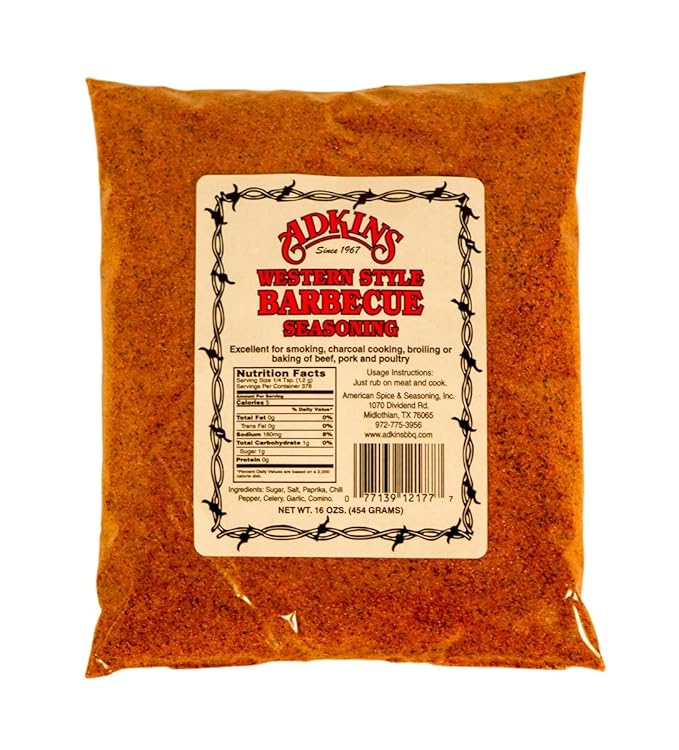 Adkins Western Style Barbecue BBQ Seasoning 25 LBS Bulk All Natural