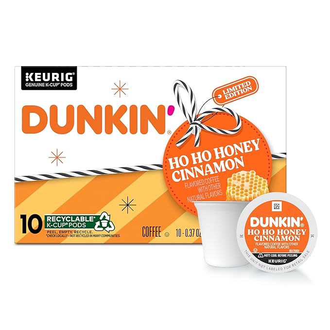 Dunkin’ Ho Ho Honey Cinnamon Flavored Coffee 60 Keurig K-Cup Pods