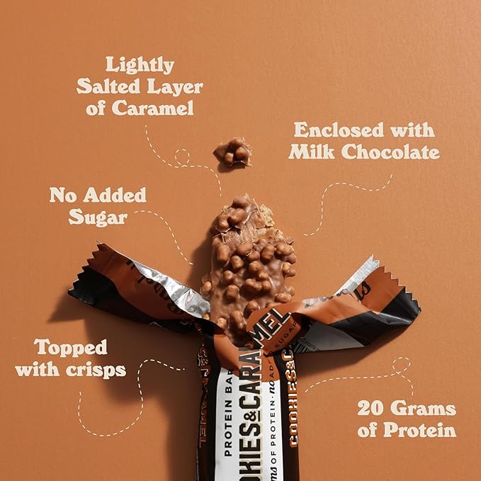 NEW FLAVORS Barebels Protein Bars Variety Pack Chocolate Dough &amp Cookies &amp Caramel 20g Protein Low Sugar 1.9oz Bars 8-Count