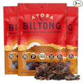 Ayoba Spicy Grass Fed Beef Biltong Slices (2 Ounce Pack of 3) - Keto Friendly Air-Dried Grass Fed Beef Paleo Snacks - Gluten Free Whole 30 Approved Sugar free No Carb Meat Snacks