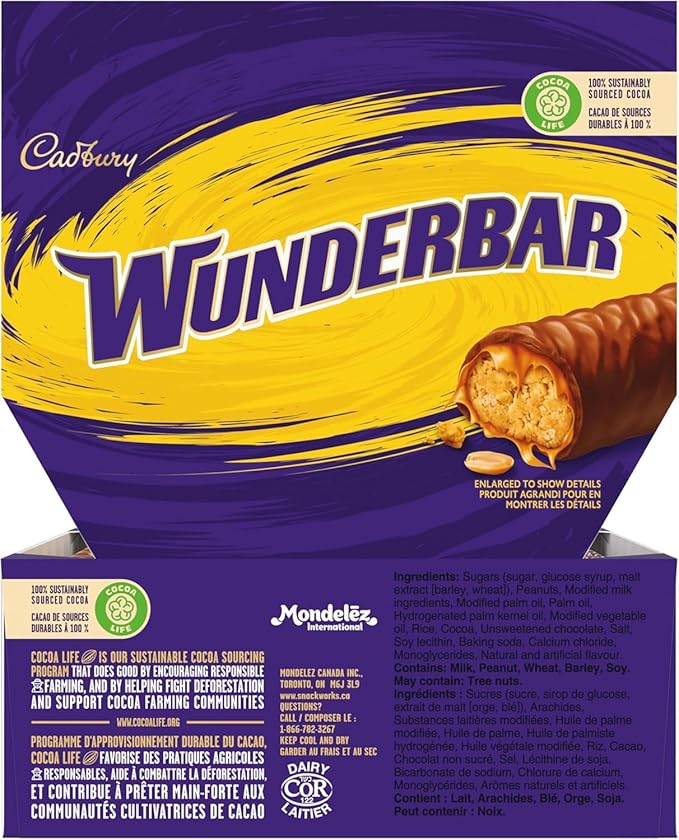 Wunderbar Chocolate Bars Full Size Candy Bars Bars 24x49g 1.18kg/41.6 oz