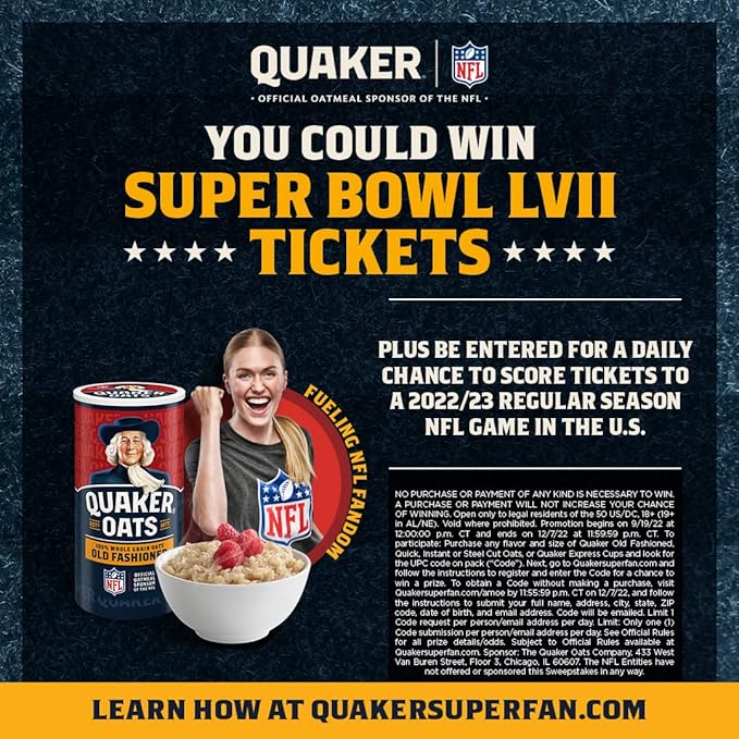 Quaker Instant Oatmeal Fiber &amp Protein 3 Flavor Variety Pack Individual Packets 8 Count (Pack of 4)