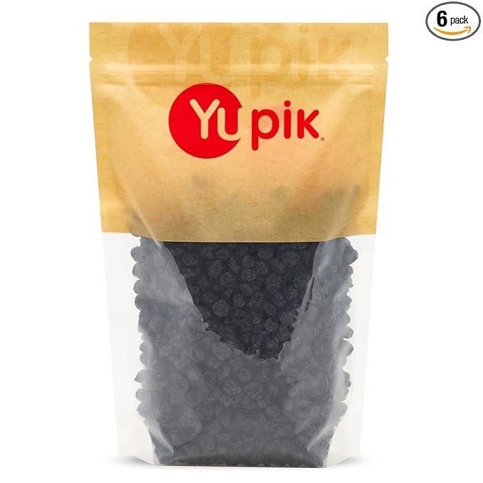 Yupik Dried Blueberries 2.2 lb (35.2 oz) Pack of 6 Gluten-Free Kosher Sweet Dried Fruits Whole Berries No Sulphites Source of Fiber &amp Vitamins Healthy Snacks Ideal for Baking &amp Toppi