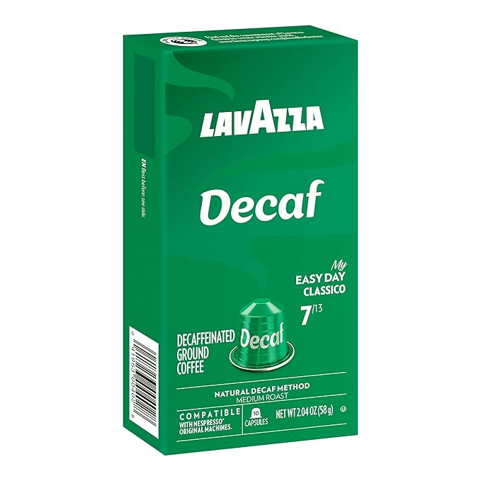 Lavazza Decaf Aluminum Capsules Compatible with Nespresso* Original Machines Medium Roast (60 Capsules)