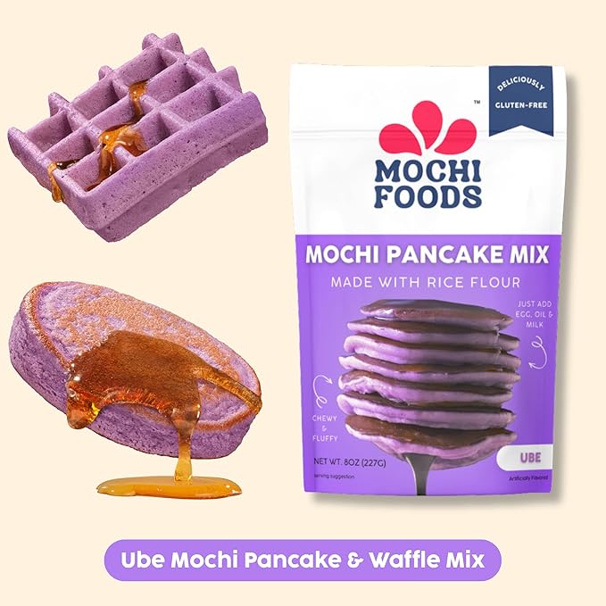 Mochi Foods Holiday Gift Set - Winter Collection Premium Rice Flour Baking Mix Collection with Mochi Donut Mix Ube Mochi Pancake Mix Chocolate Macadamia Mochi Pancake Mix 8 oz Packages (2025 Winte