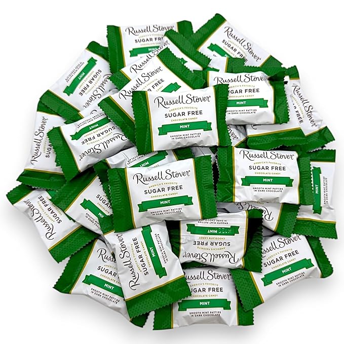 Sugar Free Peppermint Patties – Dark Chocolate Mint Patties Sweetened with Stevia – Guilt-Free Zero Sugar Chocolate Candy for Diabetics &amp Keto – 1lb Bulk Pack Sugar-Free Candy Treats