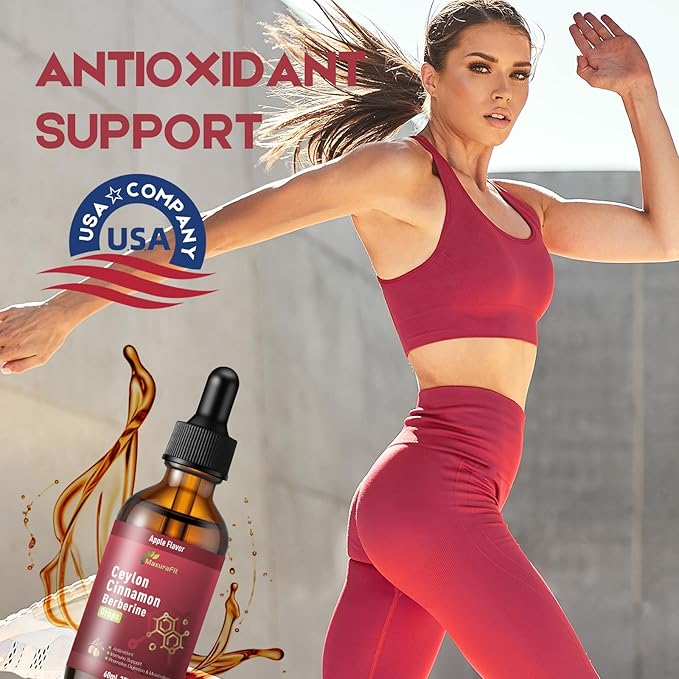 2 Pack Ceylon Cinnamon Berberine Bitter Liquid Drops Supplement with TurmericGreen TeaApple Cider VinegarBlack Seed Oil for Immune System &amp Digestive System Supports 4 FL OZ