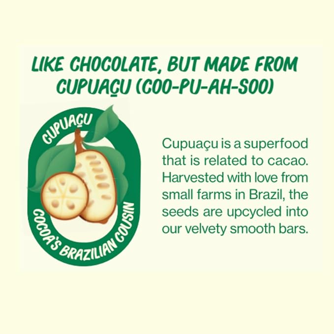 Figa Foods 63% Cupuaçu Bars - Naturally Caffeine-Free Date Sweetened Vegan Gluten Free Only 3 Ingredients Variety Pack - Pure Salty + Fruity
