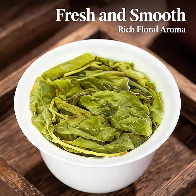 NASLAPH Alishan Oolong Tea Taiwan High Mountain Oolong Tea with Distinctive Aroma Formosa Chinese Gaoshan Ulong Tea Traditional Craftsmanship 阿里山茶 台湾高山茶 中国茶 茶 乌龙茶 8.82 Oz