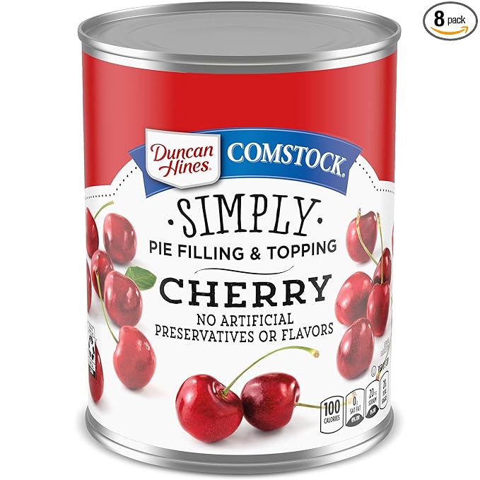 Duncan Hines Comstock Cherry Pie Filling and Topping 21 oz. (Pack of 8)