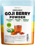 Gya Tea Co Organic Goji Berry Powder 0.33 lb (5.29 oz) - Superfood for Baking Tea Smoothies - Non-GMO Sugar-Free Gluten-Free Vegan Friendly