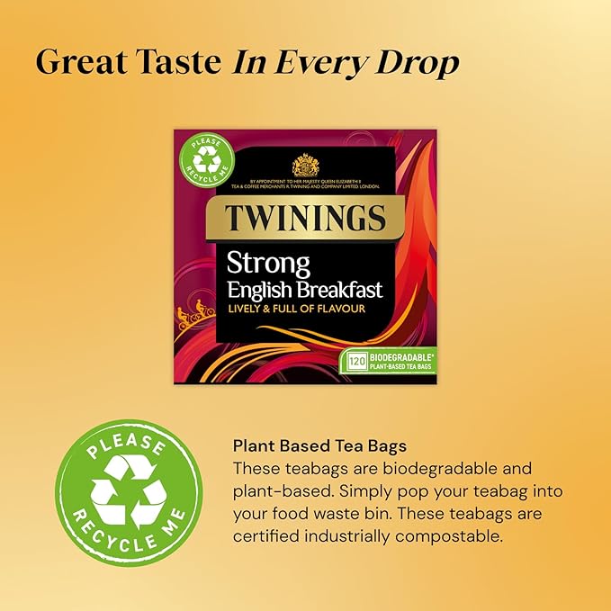 Twinings 1706 Strong Breakfast 80's (Pack of 4 Total 320 Tea Bags)