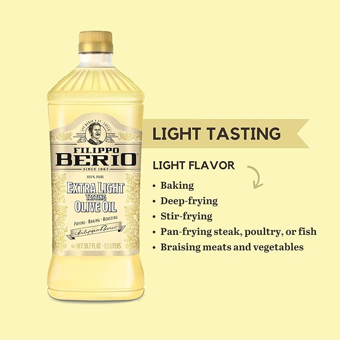 Filippo Berio Extra Light Tasting Olive Oil 50.7 Ounce rPET Bottle