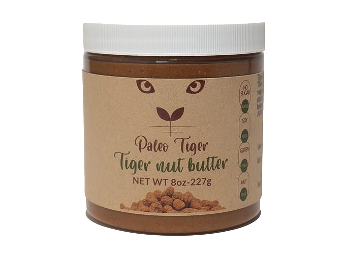 PALEO TIGER | ORIGINAL Tiger nut butter | AIP and Paleo compliant | Nut free high prebiotic butter | No sugar added | Whole 30 | Low food map | 8 ounces