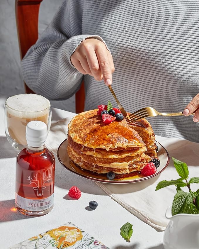 Escuminac Canadian Maple Syrup Extra Rare Amber Rich Taste Pure &amp Organic. Mini Glass Bottles 12 x 50ml Bulk Format for Party Favors Wedding Holiday