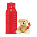 RED Delight®™ Blonde Caramelized White Chocolate 12 Count Box of Grab N Go Travel Size Bars (0.92 Ounces Each) with 14 Plush Teddy Bear (11 Boxes - Total of 132 Bars + 14 Plush Bear)