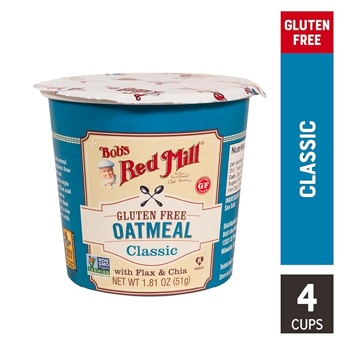 Bob's Red Mill Oatmeal Cup Variety Pack (Classic Maple Apple) 1 cup (Pack of 12) - Non GMO Whole Grain Kosher