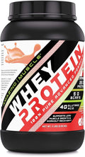 Amazing Muscle 100% Whey Protein Powder *Advanced Formula with Whey Protein Isolate as a Primary Ingredient Along with Ultra Filtered Whey Protein Concentrate (Strawberry 2 lb)