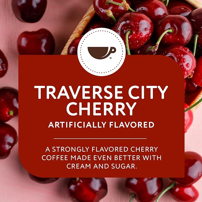 Traverse City Cherry Mackinac Island Fudge and Blueberry Muffin Flavored Ground Coffee Bundle
