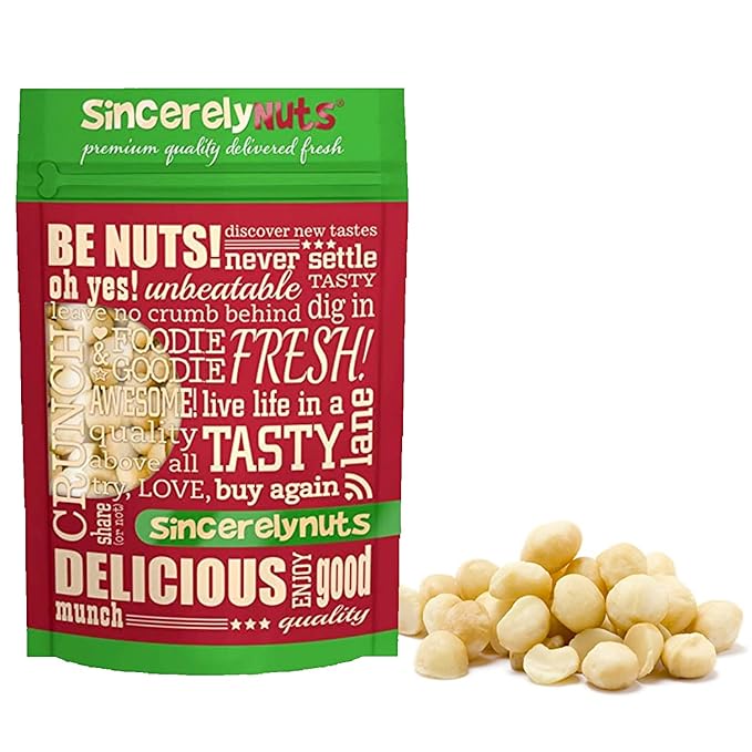 Sincerely Nuts - Raw Macadamia Nuts (5Lb Bag) | Delicious Buttery Flavor Perfect for Snacking | Kosher Gluten Free &amp High in Fiber | Keto Vegan Paleo