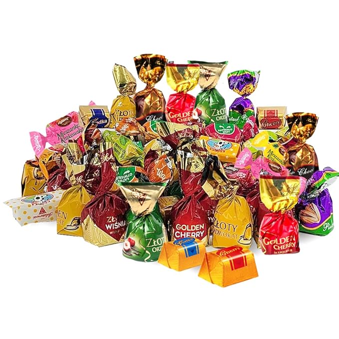 SECRETS OF SIBERIA - EXCLUSIVE Poland Assortment Party Mix Candies – Variety Box of Famous Polish Chocolate Caramel Wafer and Jelly Candy Mix