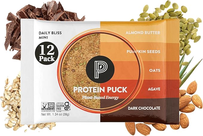 Protein Puck Bar Daily Bliss Almond Chocolate 2.25 oz (Pack of 16)