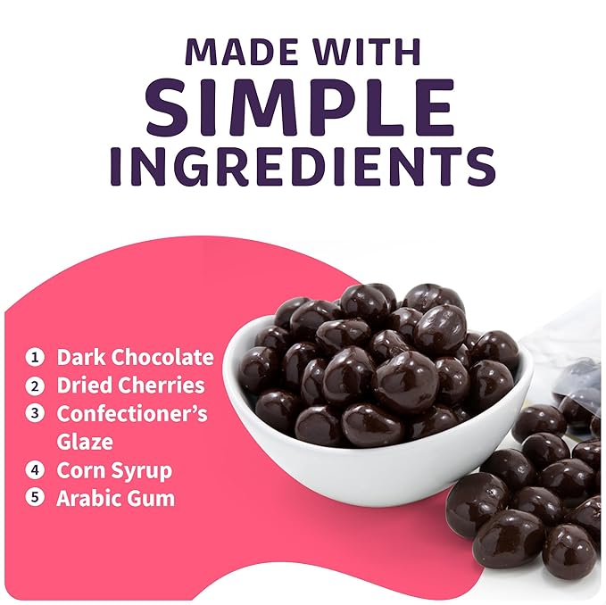 Superior Nut Chicago Dark Chocolate Covered Cherries - Sweet &amp Decadent - Natural Vitamin C Fiber &amp Potassium Source - Resealable 2.5 lb Bag