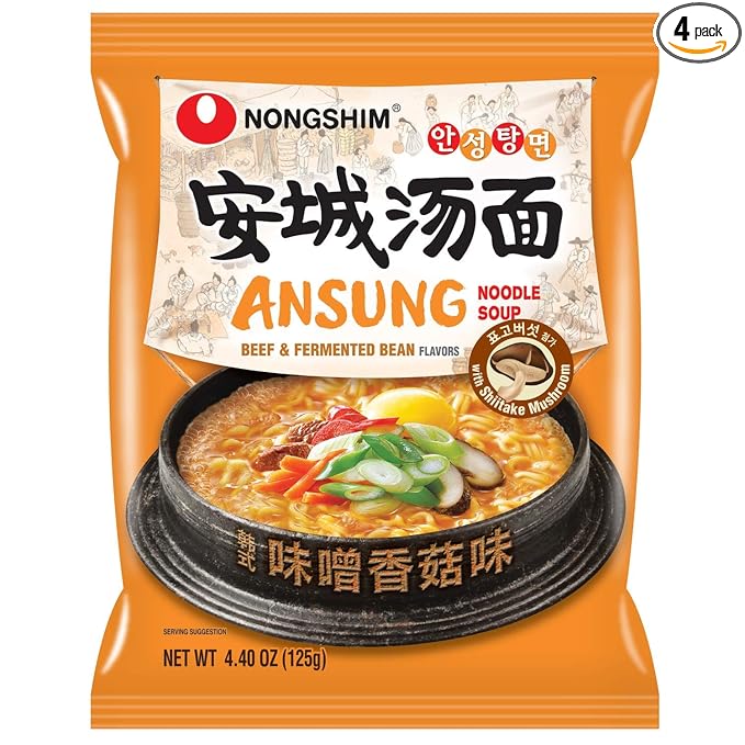 Nongshim Noodle Soup Ansung Tang Myun 4.4 Ounce (Pack of 10)